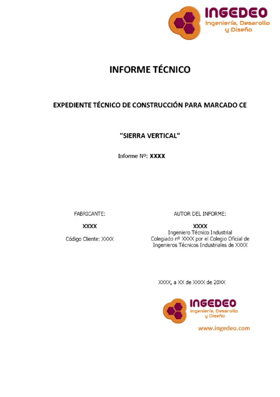 PDF Expediente Construcción Marcado CE Sierra Vertical