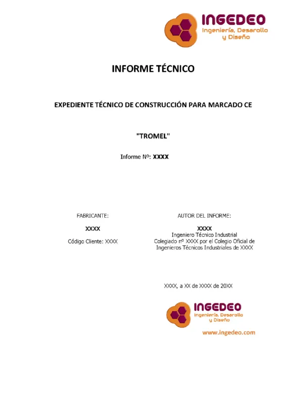 PDF Expediente Construcción Marcado CE Tromel